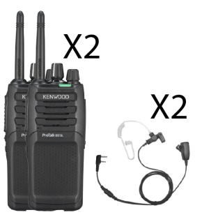 Kenwood TK-3701 Set van 2 inclusief headset